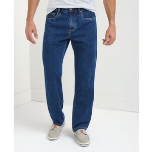 Tommy Bahama Classic Fit Straight Leg Navy Stretch Denim Jeans Size 38×30